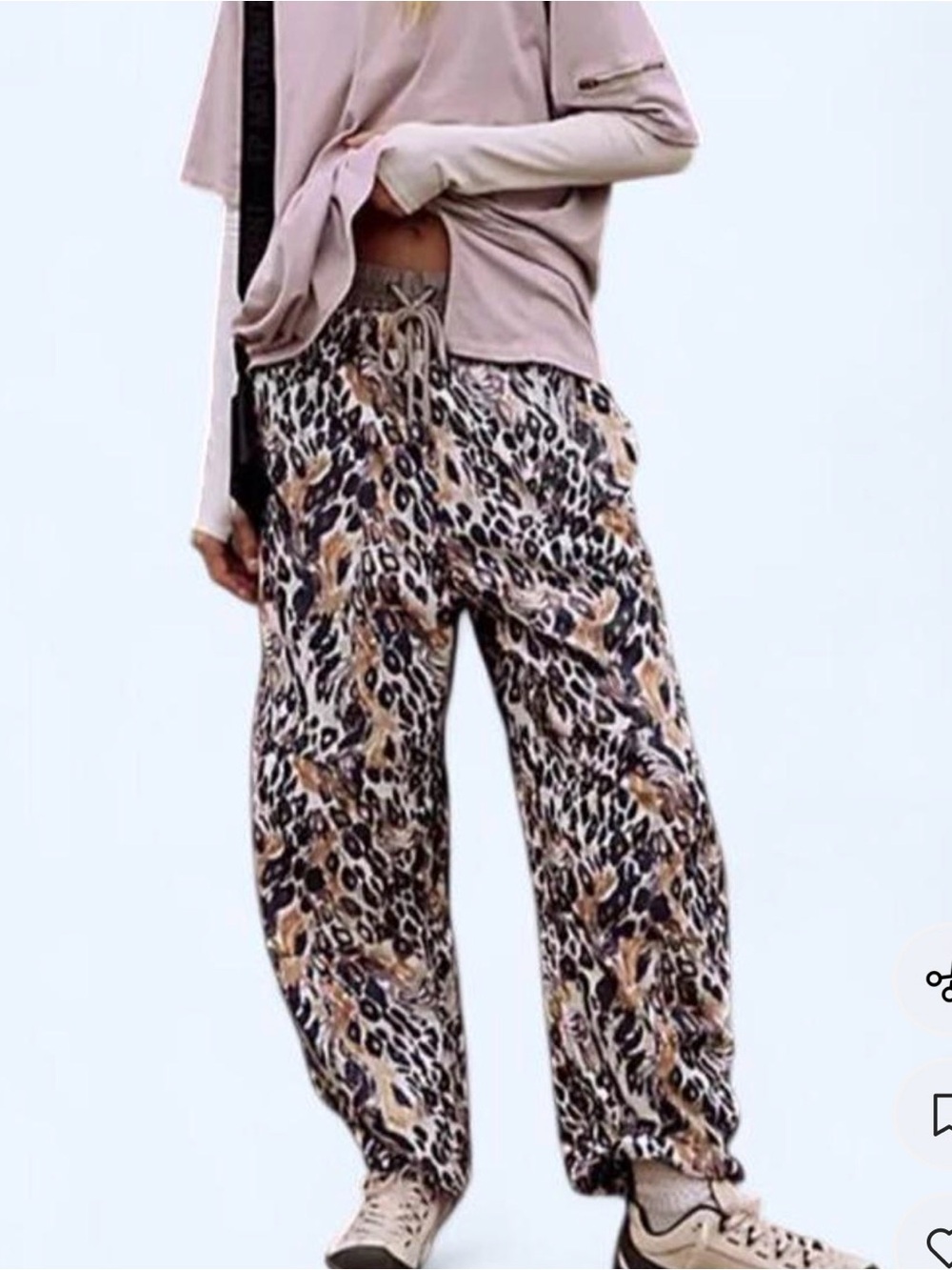 FREE PEOPLE Game Day Pants in Leopard